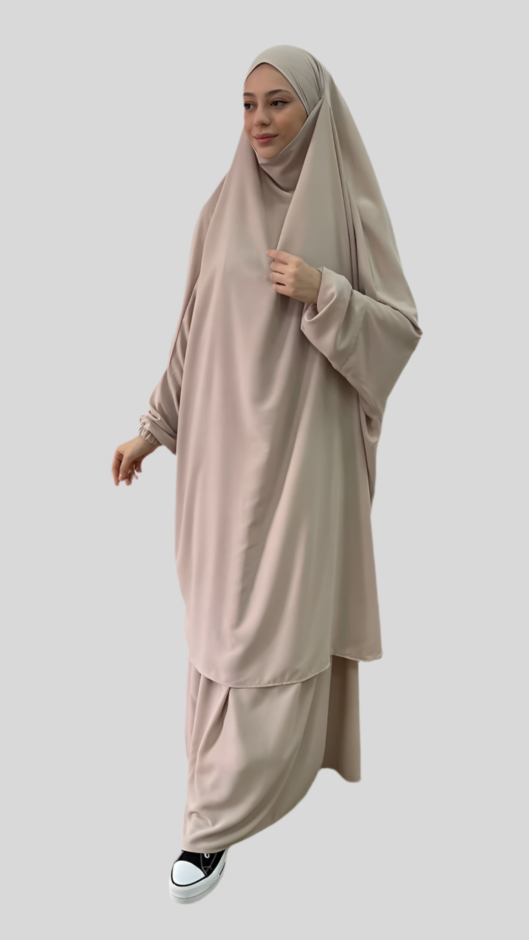 Jilbab 2 pièces de haute qualité
