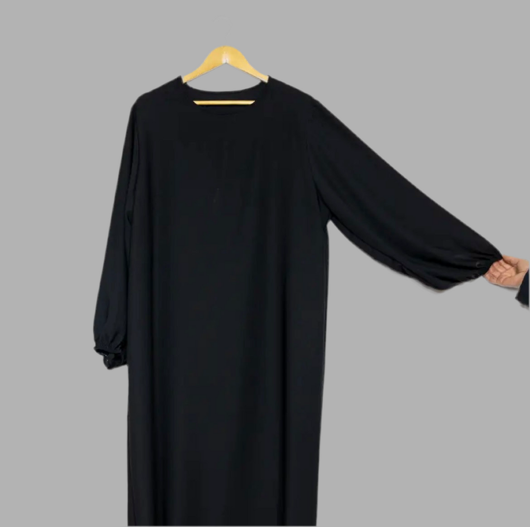 Abaya Malika gemaakt van Medina zijde met ballonmouwen