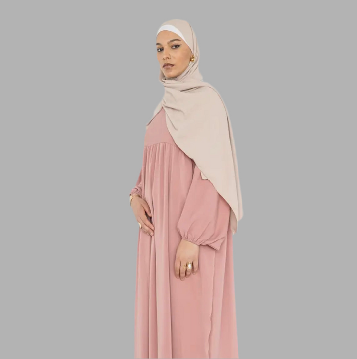 Abaya Lina mit Puffärmeln aus Medina-Seide